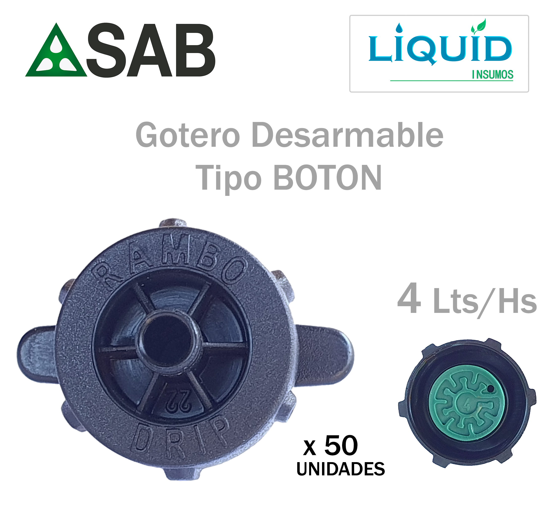 Gotero SAB Rambo detalle de salida arponada